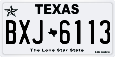 TX license plate BXJ6113