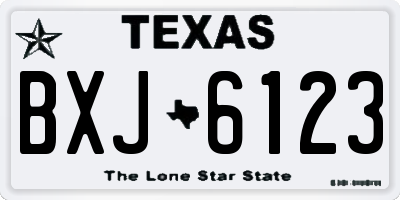 TX license plate BXJ6123