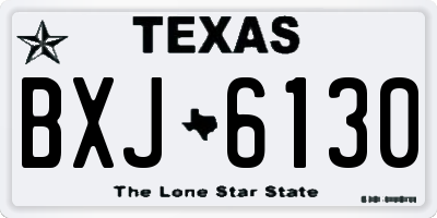 TX license plate BXJ6130