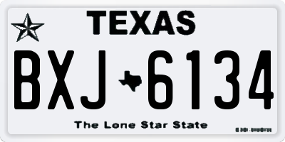 TX license plate BXJ6134