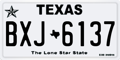 TX license plate BXJ6137