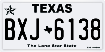 TX license plate BXJ6138