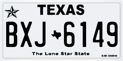 TX license plate BXJ6149