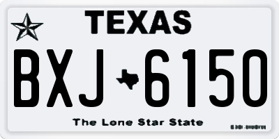 TX license plate BXJ6150