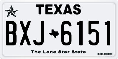 TX license plate BXJ6151