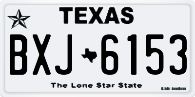 TX license plate BXJ6153