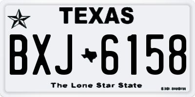 TX license plate BXJ6158