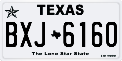 TX license plate BXJ6160