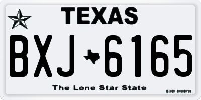 TX license plate BXJ6165