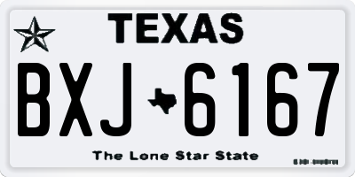 TX license plate BXJ6167