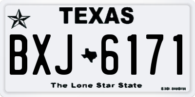 TX license plate BXJ6171