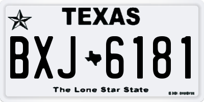TX license plate BXJ6181