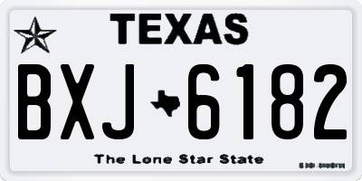TX license plate BXJ6182