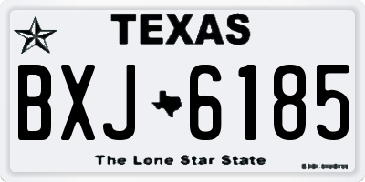 TX license plate BXJ6185