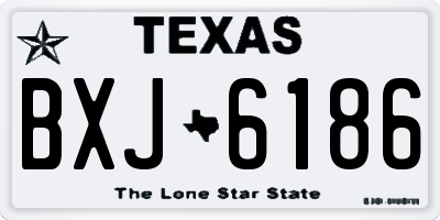 TX license plate BXJ6186