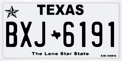 TX license plate BXJ6191