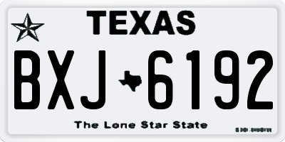 TX license plate BXJ6192