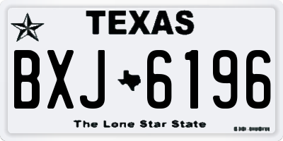 TX license plate BXJ6196