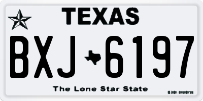 TX license plate BXJ6197