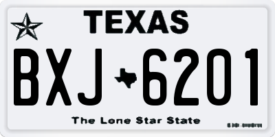 TX license plate BXJ6201