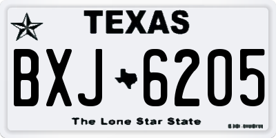 TX license plate BXJ6205