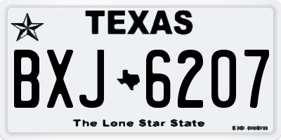 TX license plate BXJ6207