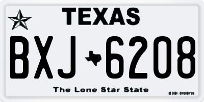 TX license plate BXJ6208