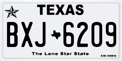 TX license plate BXJ6209