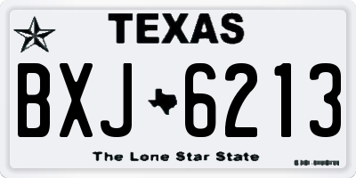 TX license plate BXJ6213
