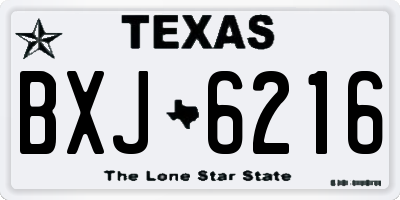 TX license plate BXJ6216