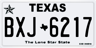 TX license plate BXJ6217