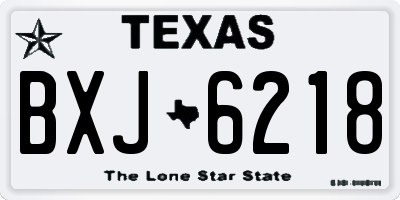 TX license plate BXJ6218