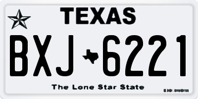 TX license plate BXJ6221