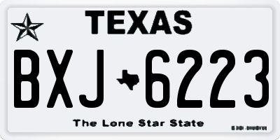 TX license plate BXJ6223