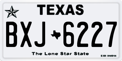 TX license plate BXJ6227