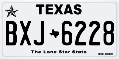TX license plate BXJ6228