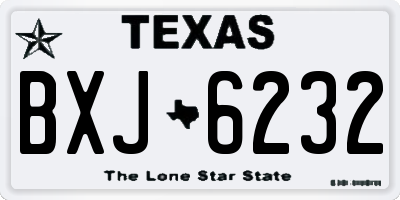 TX license plate BXJ6232
