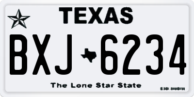 TX license plate BXJ6234