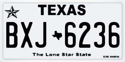 TX license plate BXJ6236