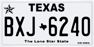 TX license plate BXJ6240