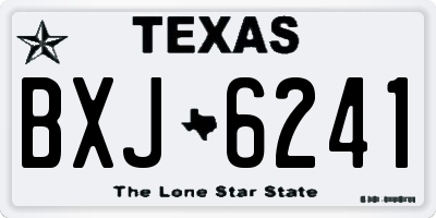TX license plate BXJ6241