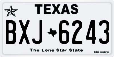 TX license plate BXJ6243