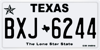 TX license plate BXJ6244