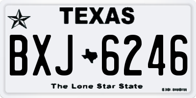 TX license plate BXJ6246