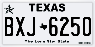 TX license plate BXJ6250