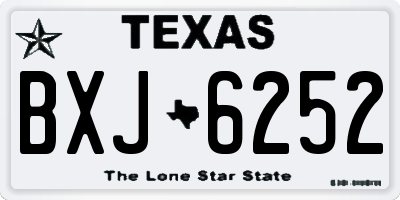 TX license plate BXJ6252