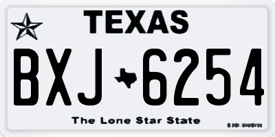TX license plate BXJ6254