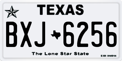 TX license plate BXJ6256