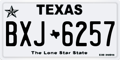 TX license plate BXJ6257