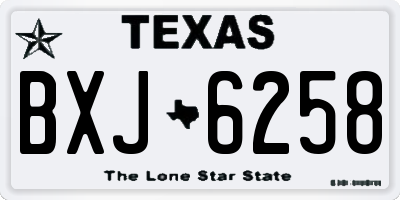 TX license plate BXJ6258